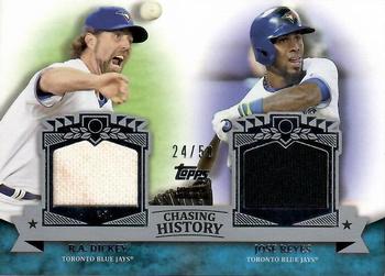 2013 Topps - Chasing History Dual Relics #CHDR-DR Jose Reyes / R.A. Dickey Front