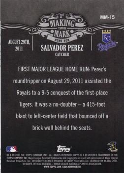 2013 Topps - Making Their Mark #MM-15 Salvador Perez Back