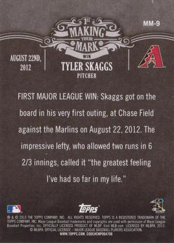 2013 Topps - Making Their Mark #MM-9 Tyler Skaggs Back