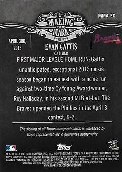 2013 Topps - Making Their Mark Autographs #MMA-EG Evan Gattis Back