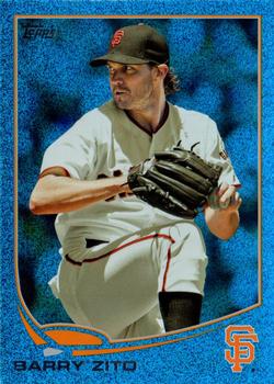 2013 Topps - Silver Slate Blue Sparkle #75 Barry Zito Front