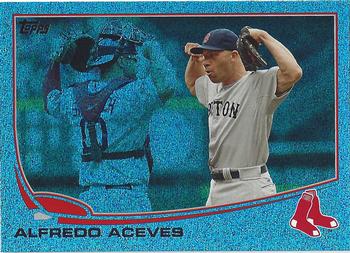 2013 Topps - Silver Slate Blue Sparkle #91 Alfredo Aceves Front