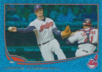 2013 Topps - Silver Slate Blue Sparkle #341 Lonnie Chisenhall Front
