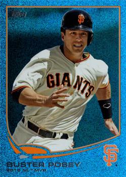 2013 Topps - Silver Slate Blue Sparkle #455 Buster Posey Front