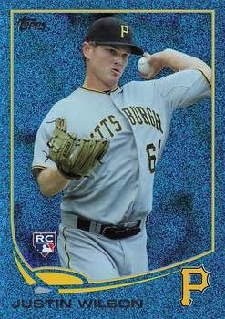 2013 Topps - Silver Slate Blue Sparkle #481 Justin Wilson Front