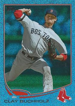 2013 Topps - Silver Slate Blue Sparkle #503 Clay Buchholz Front