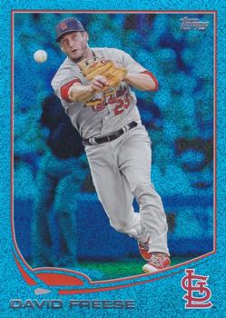 2013 Topps - Silver Slate Blue Sparkle #658 David Freese Front