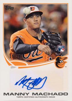2013 Topps - Silver Slate Wrapper Redemption Autographs #WRA-MM Manny Machado Front