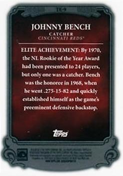 2013 Topps - The Elite #TE-9 Johnny Bench Back