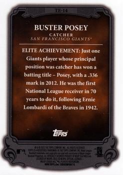 2013 Topps - The Elite #TE-14 Buster Posey Back