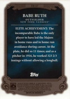 2013 Topps - The Elite #TE-17 Babe Ruth Back