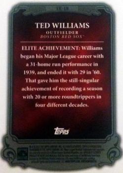 2013 Topps - The Elite #TE-18 Ted Williams Back