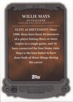 2013 Topps - The Elite #TE-15 Willie Mays Back