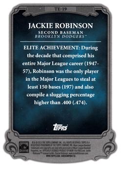 2013 Topps - The Elite #TE-19 Jackie Robinson Back