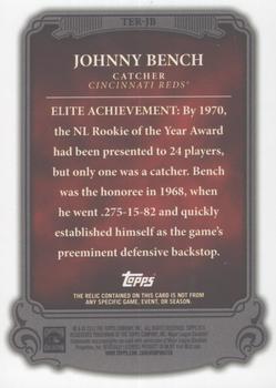 2013 Topps - The Elite Relics #TER-JB Johnny Bench Back