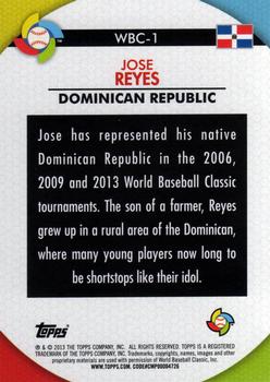 2013 Topps - WBC Stars #WBC-1 Jose Reyes Back