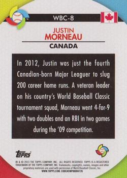 2013 Topps - WBC Stars #WBC-8 Justin Morneau Back