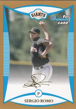 2008 Bowman - Prospects Gold #BP4 Sergio Romo Front