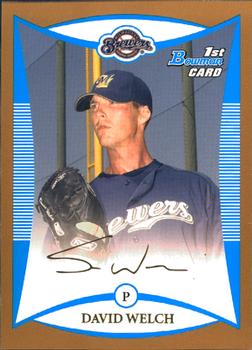 2008 Bowman - Prospects Gold #BP66 David Welch Front