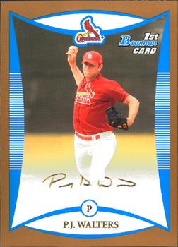 2008 Bowman - Prospects Gold #BP76 P.J. Walters Front