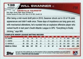 2013 Topps Pro Debut - Gold #138 Will Swanner Back