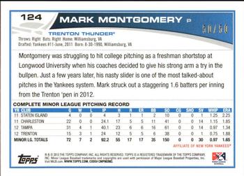 2013 Topps Pro Debut - Gold #124 Mark Montgomery Back