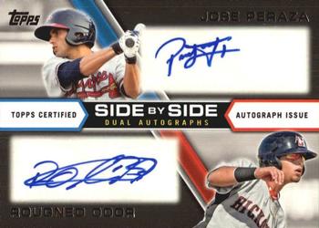 2013 Topps Pro Debut - Side By Side Dual Autographs #SBS-PO Jose Peraza / Rougned Odor Front