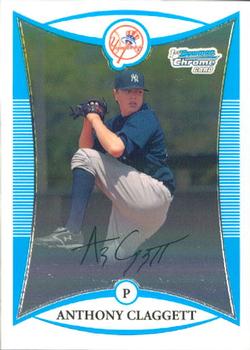 2008 Bowman - Chrome Prospects #BCP12 Anthony Claggett Front