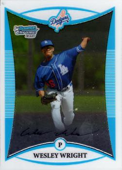 2008 Bowman - Chrome Prospects #BCP19 Wesley Wright Front