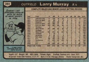 1980 Topps #284 Larry Murray Back