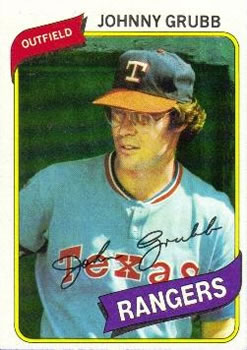 1980 Topps #313 Johnny Grubb Front