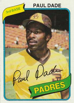 1980 Topps #254 Paul Dade Front