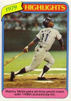 1980 Topps #3 Manny Mota Front