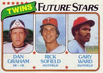 1980 Topps #669 Twins Future Stars (Dan Graham / Rick Sofield / Gary Ward) Front