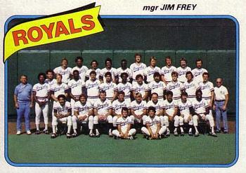 1980 Topps #66 Kansas City Royals / Jim Frey Front