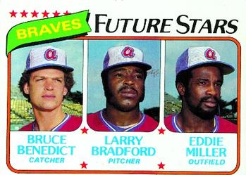 1980 Topps #675 Braves Future Stars (Bruce Benedict / Larry Bradford / Eddie Miller) Front