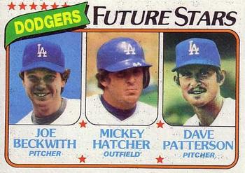 1980 Topps #679 Dodgers Future Stars (Joe Beckwith / Mickey Hatcher / Dave Patterson) Front