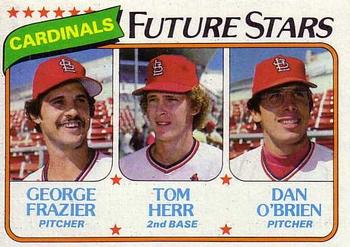 1980 Topps #684 Cardinals Future Stars (George Frazier / Tom Herr / Dan O'Brien) Front