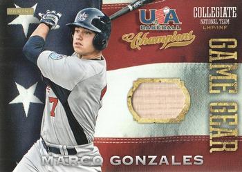 2013 Panini USA Baseball Champions - Game Gear Bats #6 Marco Gonzales Front