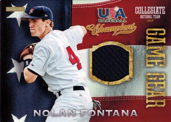 2013 Panini USA Baseball Champions - Game Gear Jerseys #18 Nolan Fontana Front