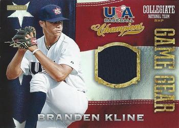 2013 Panini USA Baseball Champions - Game Gear Jerseys #6 Branden Kline Front