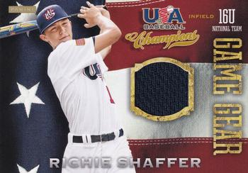 2013 Panini USA Baseball Champions - Game Gear Jerseys #55 Richie Shaffer Front