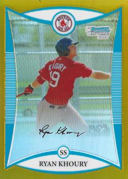 2008 Bowman - Chrome Prospects Gold Refractors #BCP36 Ryan Khoury Front