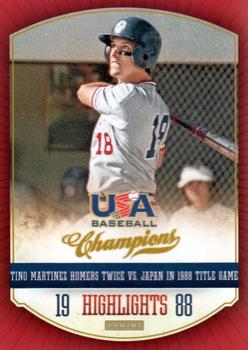 2013 Panini USA Baseball Champions - Highlights #2 Tino Martinez Homers Twice vs. Japan in 1988 Title Game Front