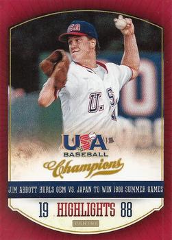 2013 Panini USA Baseball Champions - Highlights #3 Jim Abbott Hurls Gem vs. Japan to Win 1988 Summer Games Front