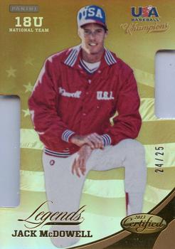 2013 Panini USA Baseball Champions - Legends Certified Die Cuts Mirror Gold #16 Jack McDowell Front