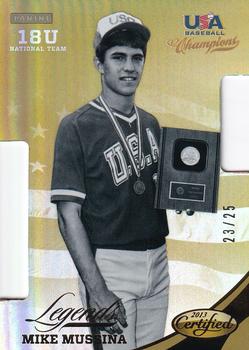 2013 Panini USA Baseball Champions - Legends Certified Die Cuts Mirror Gold #25 Mike Mussina Front