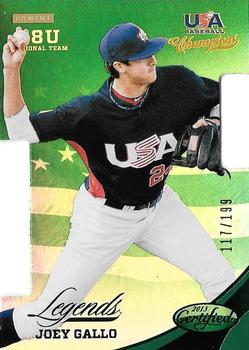 2013 Panini USA Baseball Champions - Legends Certified Die Cuts Mirror Green #21 Joey Gallo Front