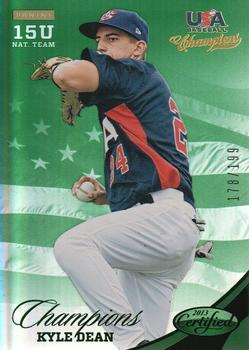 2013 Panini USA Baseball Champions - National Team Mirror Green #175 Kyle Dean Front
