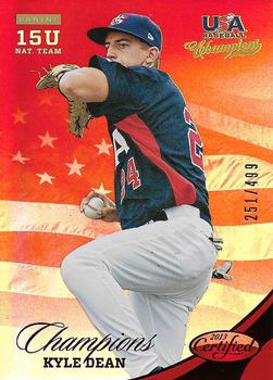 2013 Panini USA Baseball Champions - National Team Mirror Red #175 Kyle Dean Front
